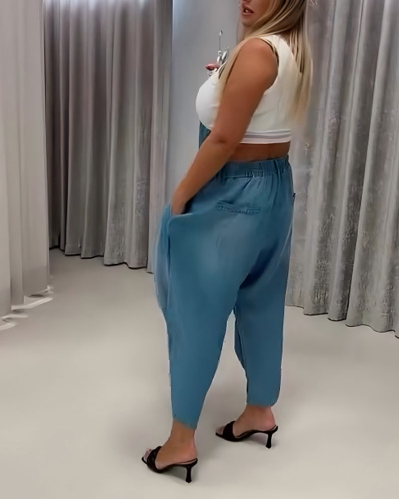 Pantalon Au Design Tendance En Forme De Lanterne