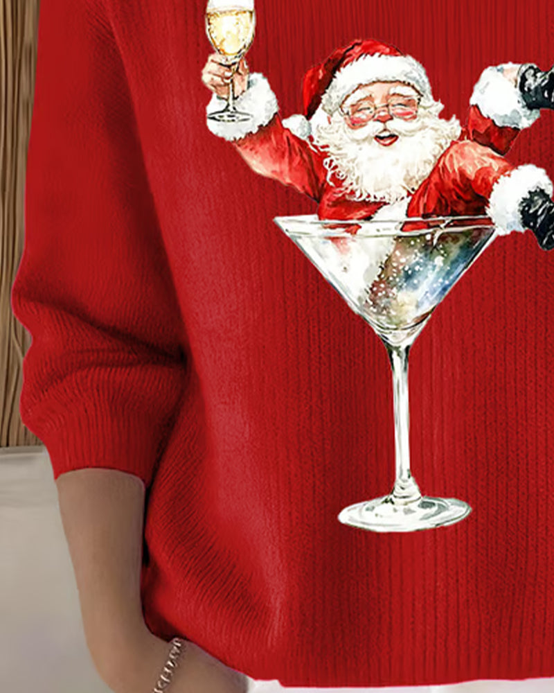 Pull De Noël Ajusté À Col Roulé