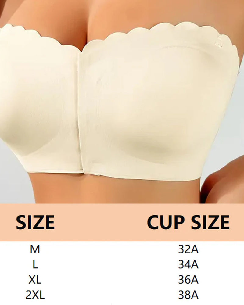Soutien-Gorge Sans Couture Devant Attache Bandeau Sans Bretelles