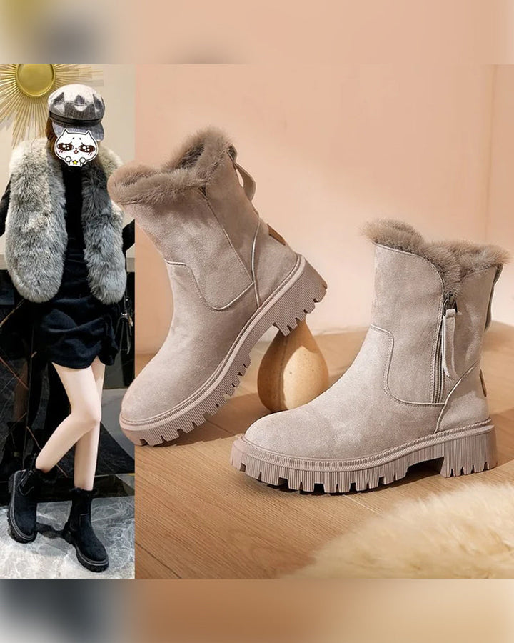 Bottes D’Hiver Pour Femme Avec Doublure En Polaire