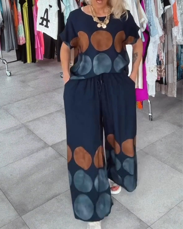 Ensemble Street Fashion Décontracté Imprimé Deux Pièces