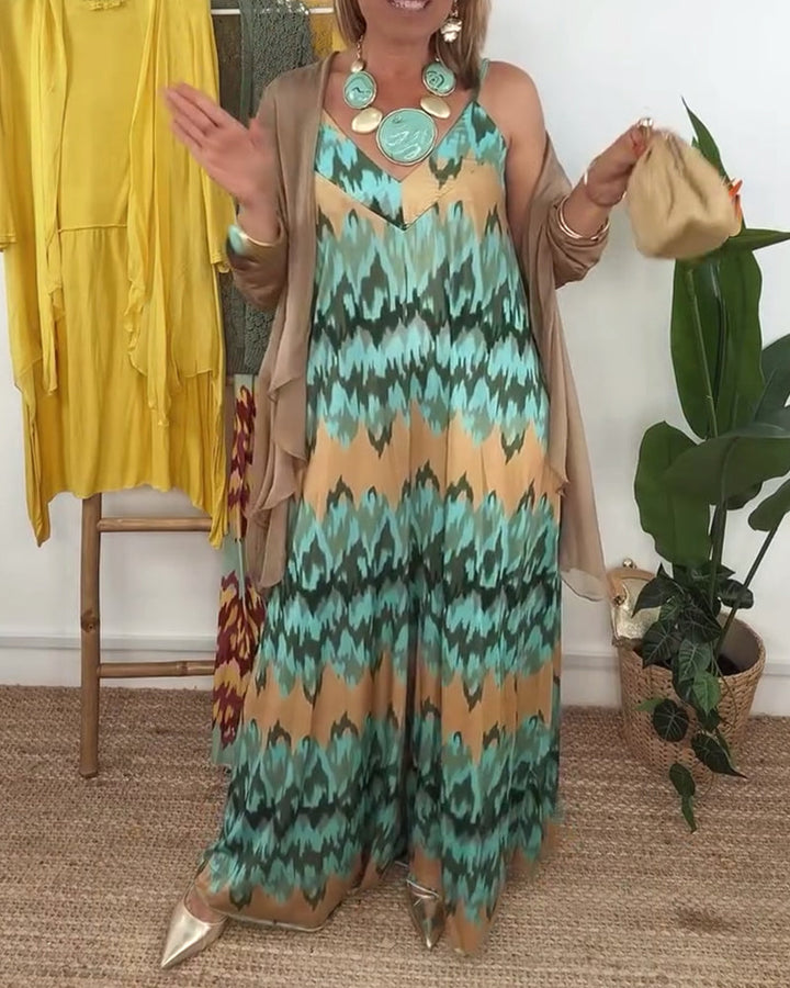 Définir Robe À Bretelles De Mode Et Manteau De Protection Solaire