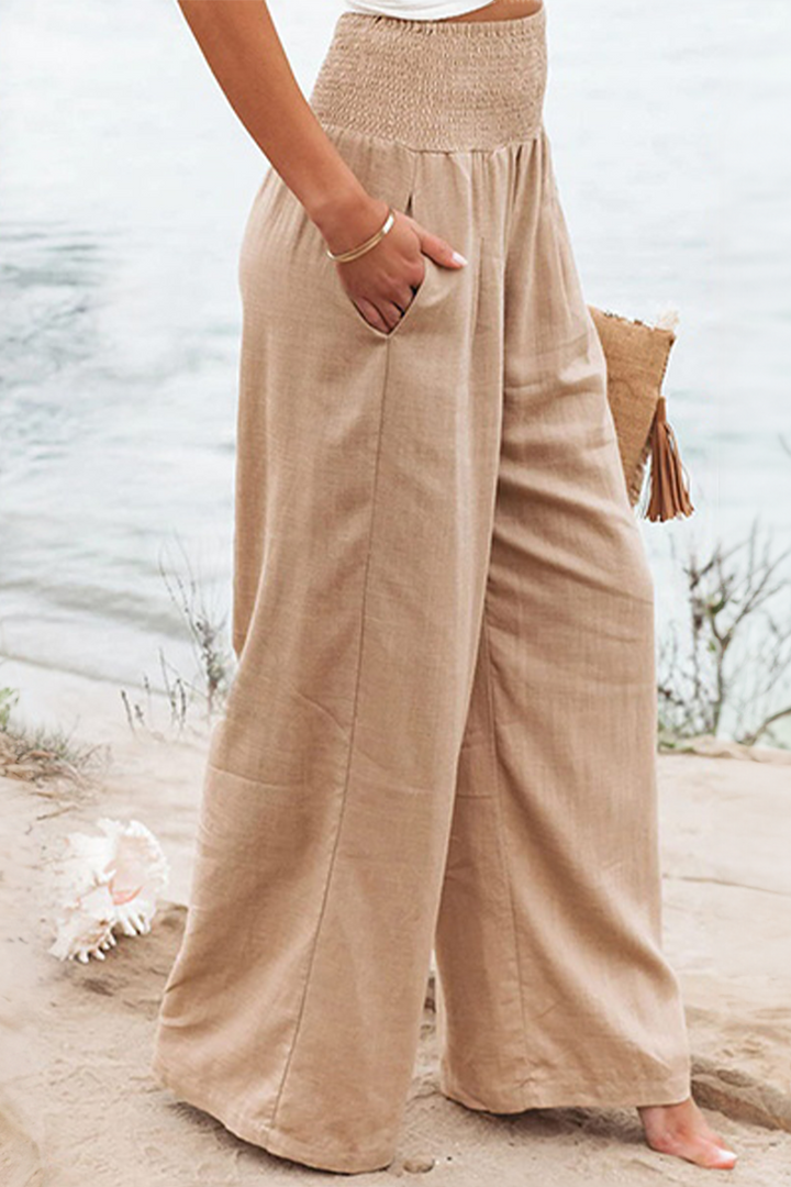 Angela | Pantalon palazzo taille haute pour femme