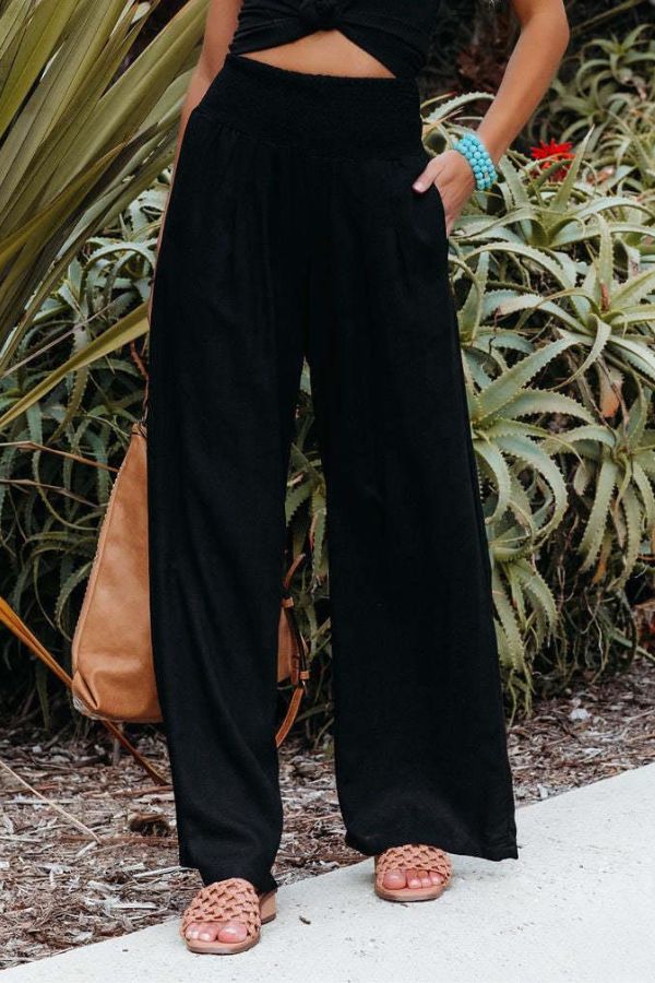 Angela | Pantalon palazzo taille haute pour femme