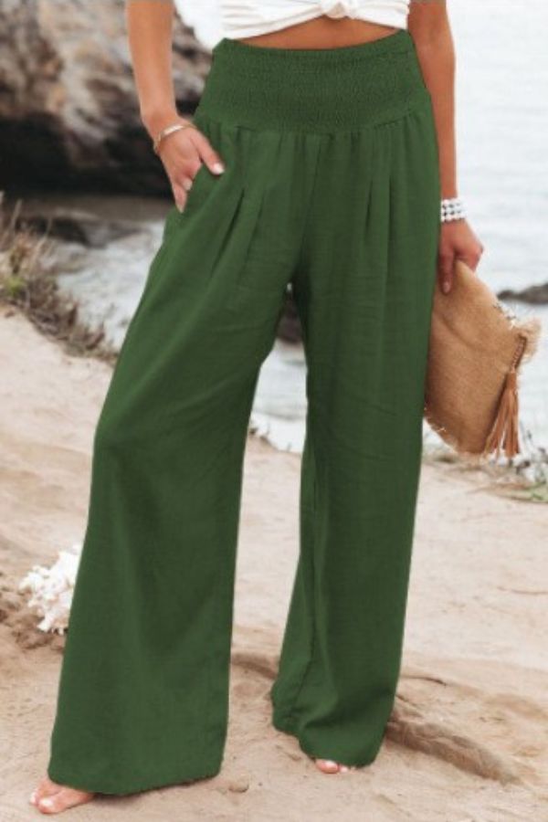 Angela | Pantalon palazzo taille haute pour femme