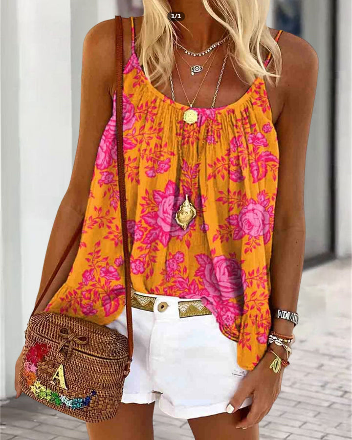 Tank Top Camisole Imprimé Casual