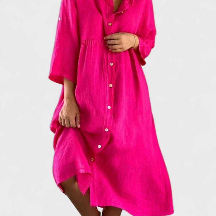 Élise | Robe Chemise Coton-Lin