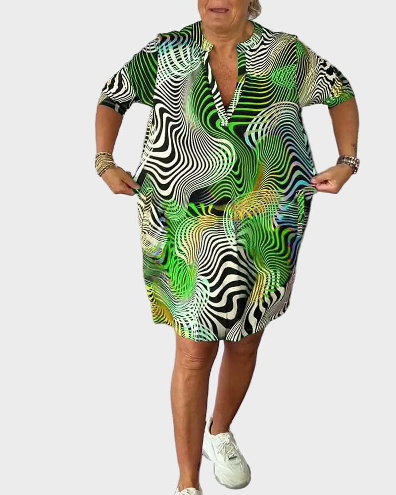 Manon | Robe colorée avec décolleté en V