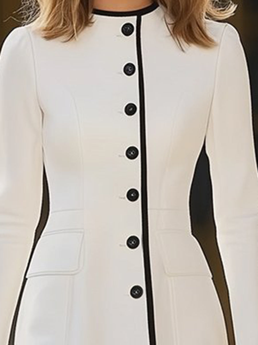 Manon | robe midi contrastée