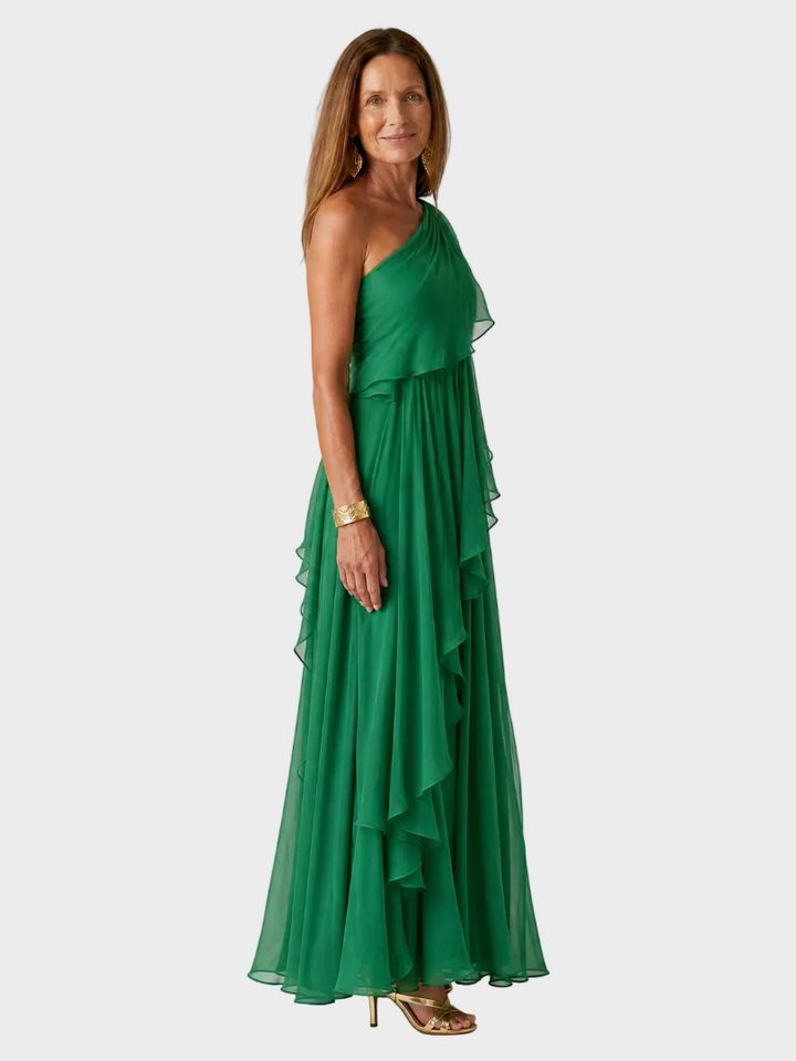 Léa | Robe Maxi aux Volants en Cascade
