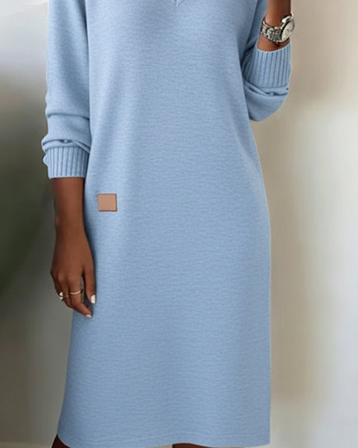 Robe Pull Col En V Élégante