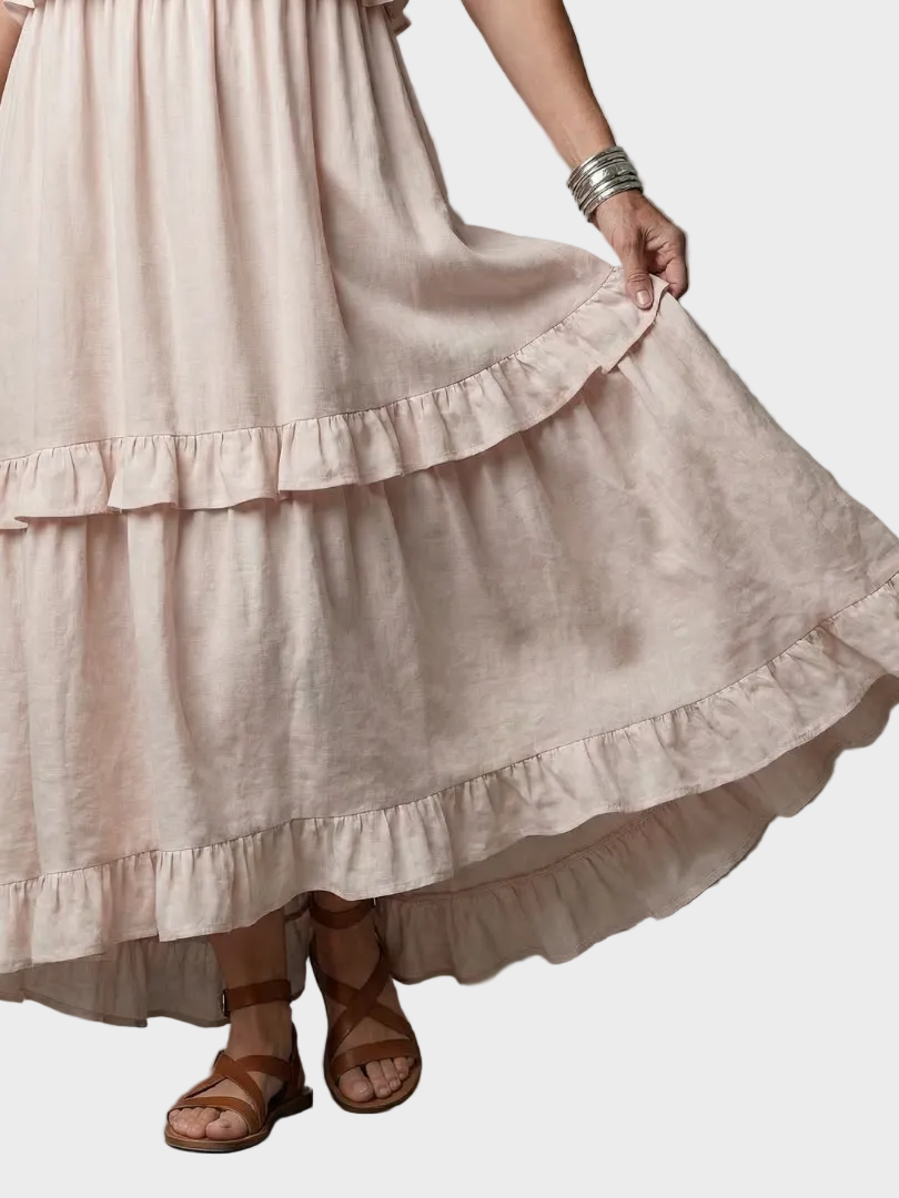 Camille | Robe Maxi Avec Halter et Volants