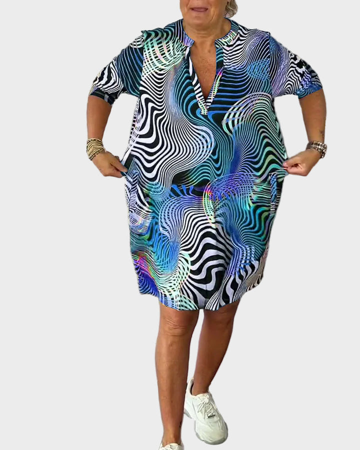 Manon | Robe colorée avec décolleté en V