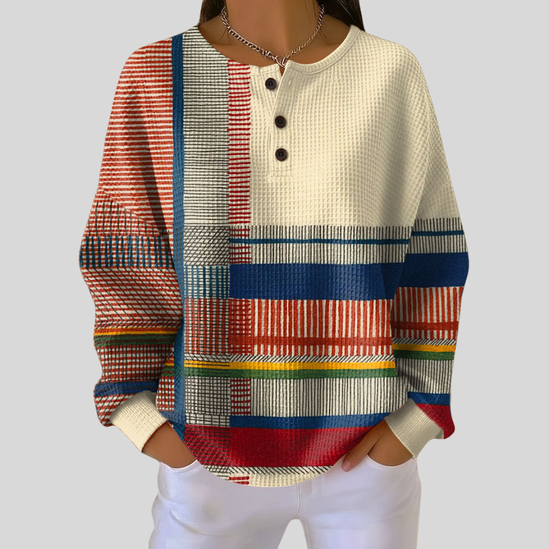 Léa | Top Henley Coloré