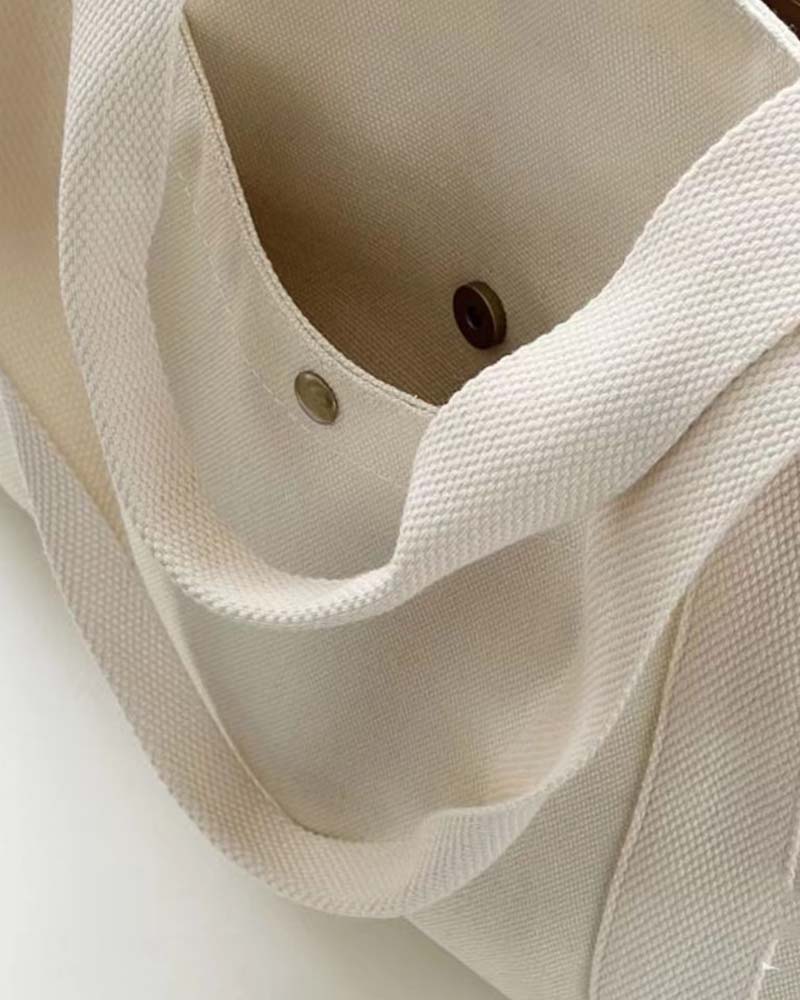 Sac en toile de grande capacité avec doubles poignées