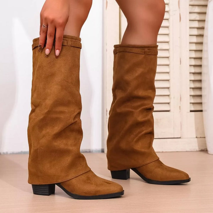 Shannon | Bottes à talon bloc bout pointu