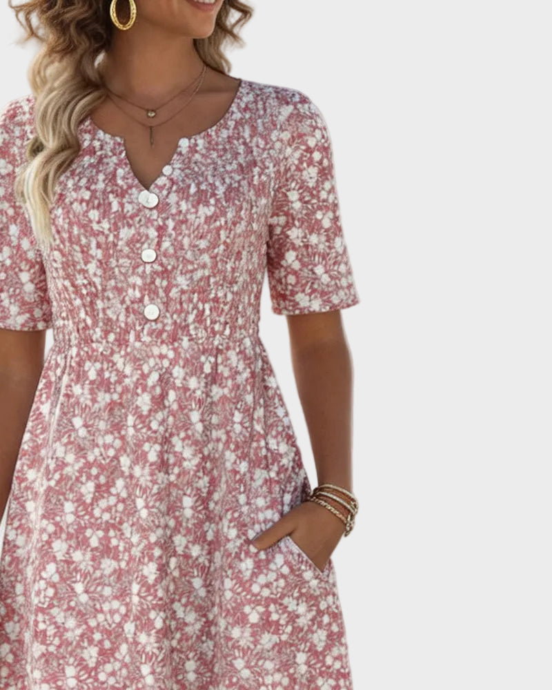Alix | Robe midi fluide et légère à fleurs