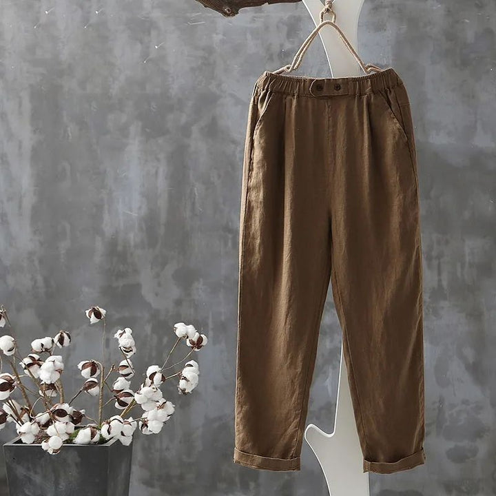 Betania | Pantalon Classique en Lin avec Confort Quotidien pour Femme