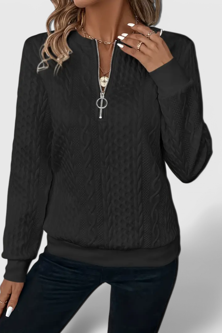 Manon | Pull Texturé à Zip
