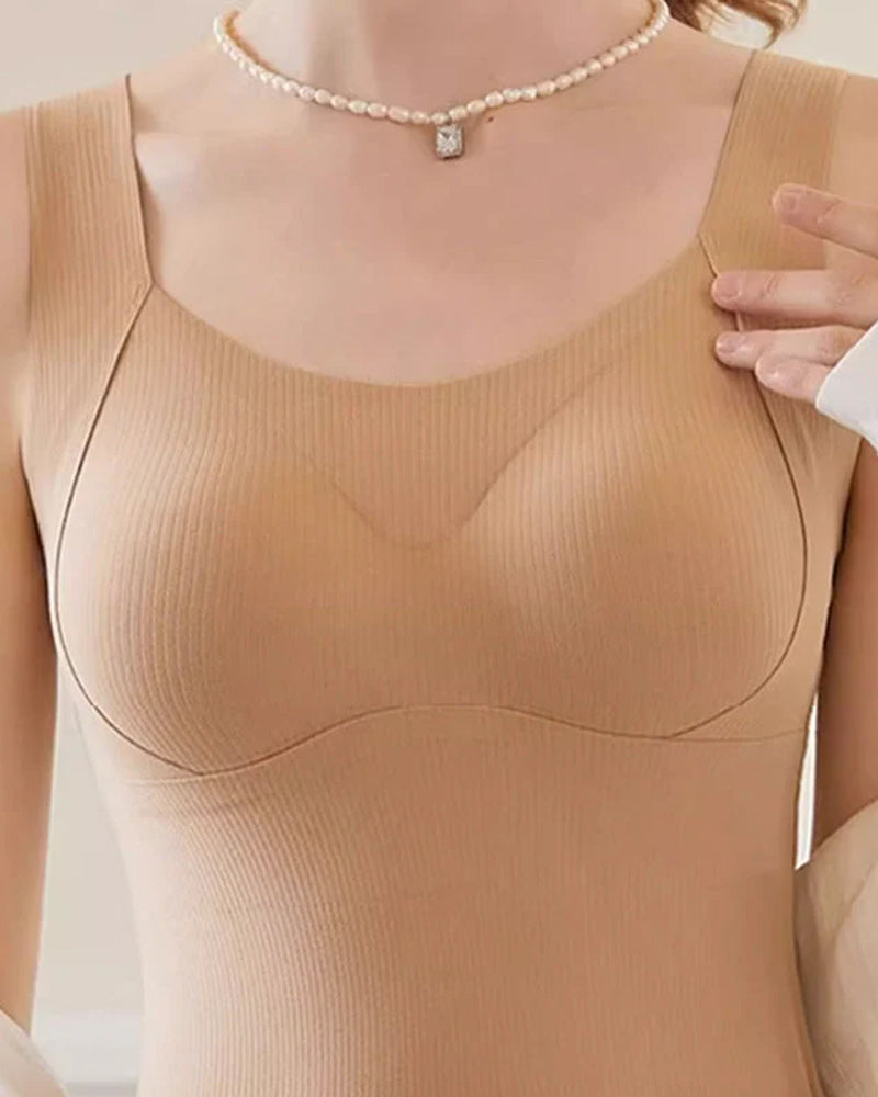 Bra Femmes Maillots De Corps Thermiques Avec Intégré
