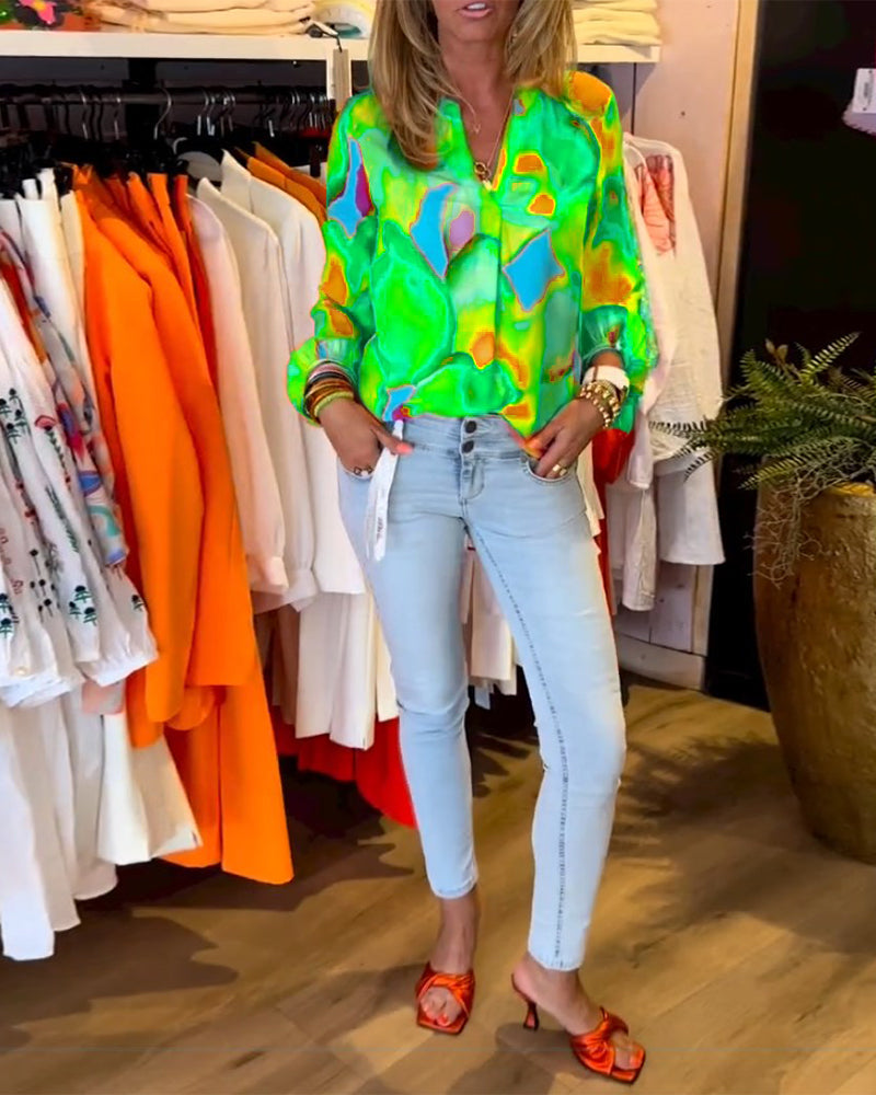 Chemises à manches longues et style décontracté coloré