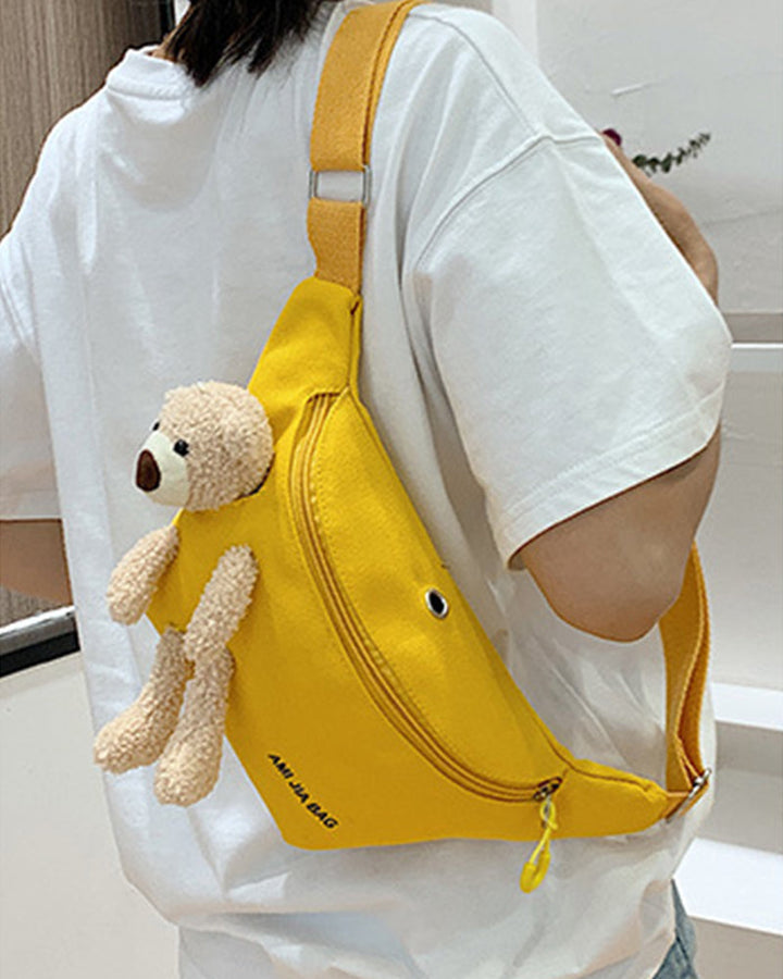 Sac à bandoulière en forme d'ours en peluche