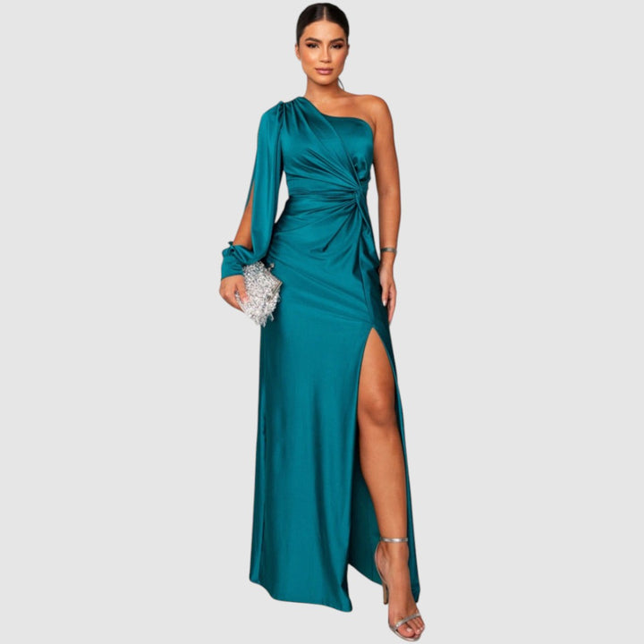 Élise | Élégante robe maxi asymétrique