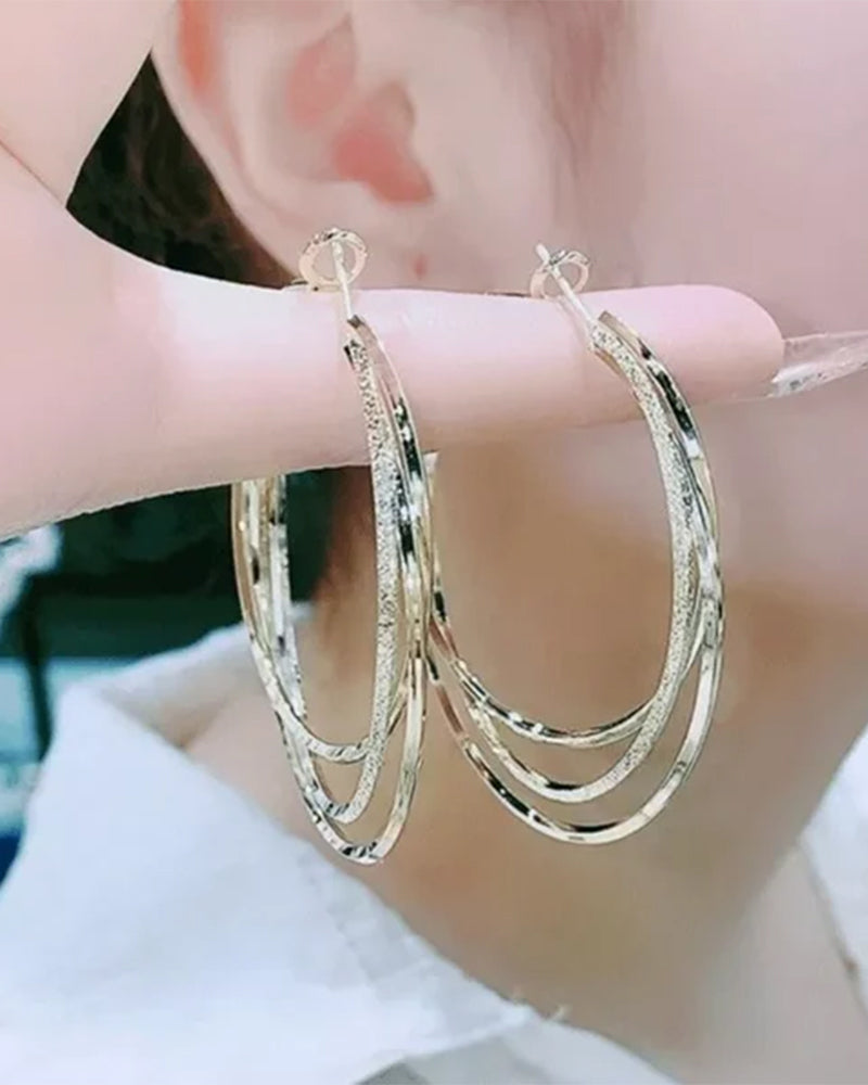 Boucles d'oreilles à plusieurs couches