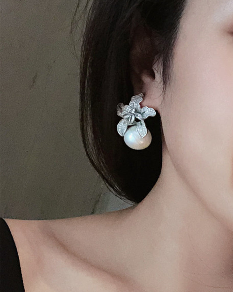 Boucles d'oreilles en perles de lys
