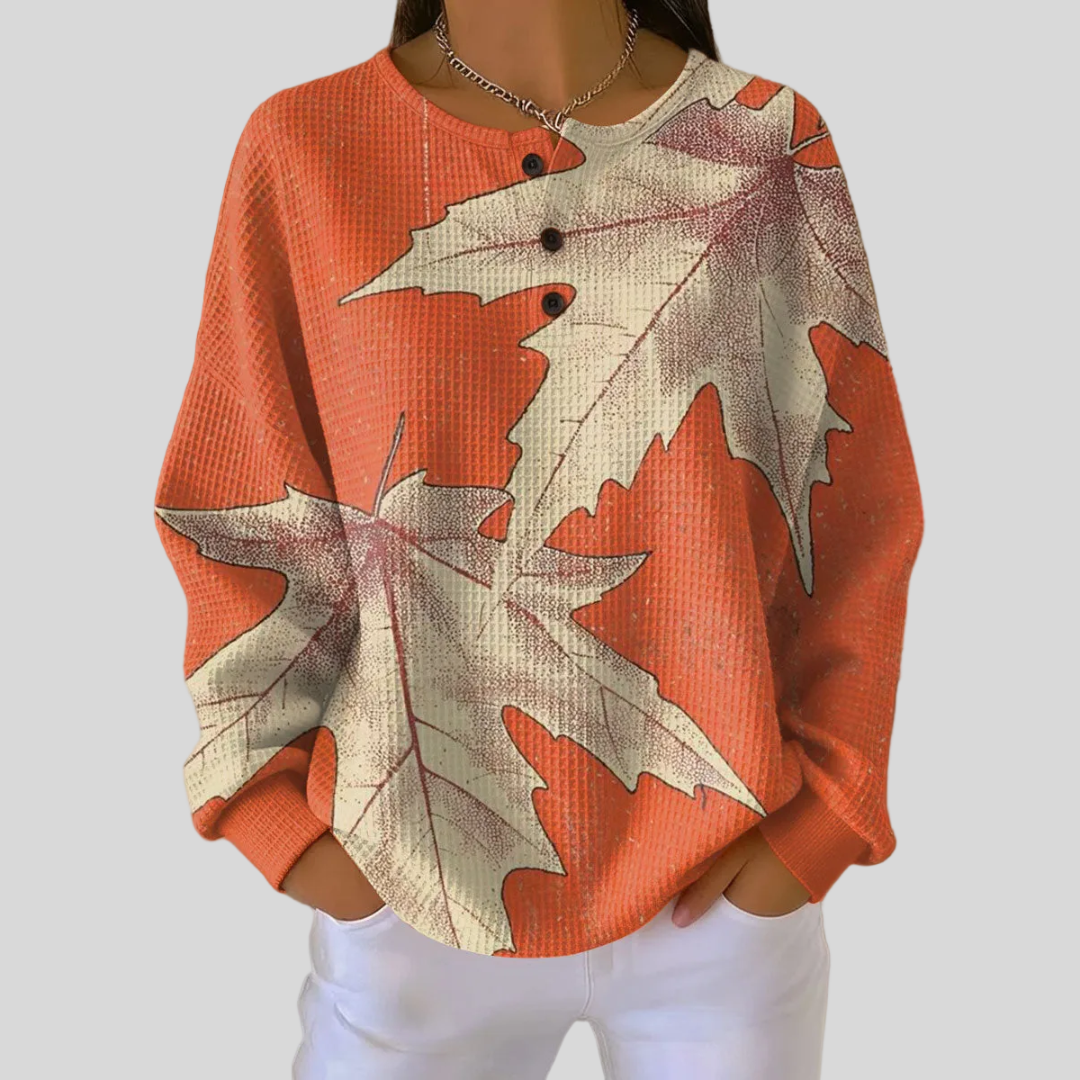 Inès | Pull d'Automne Chaleureux avec Fermeture Boutonnée