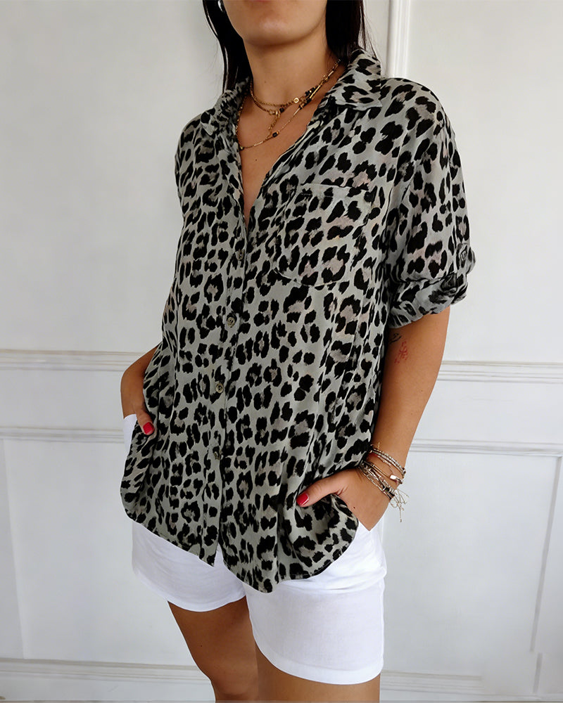 Blouses De Mode À Imprimé Léopard
