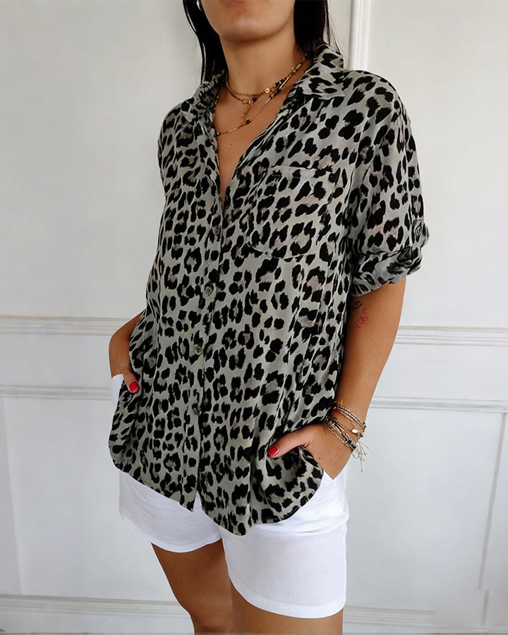 Blouses De Mode À Imprimé Léopard