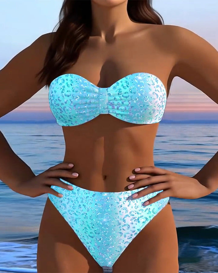 Bikini Imprimé Léopard Bandeau
