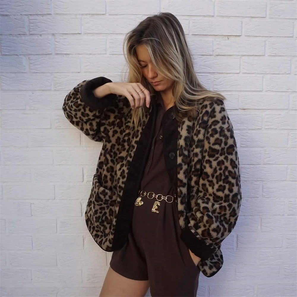 Aimée | Veste d'automne à imprimé léopard pour femmes