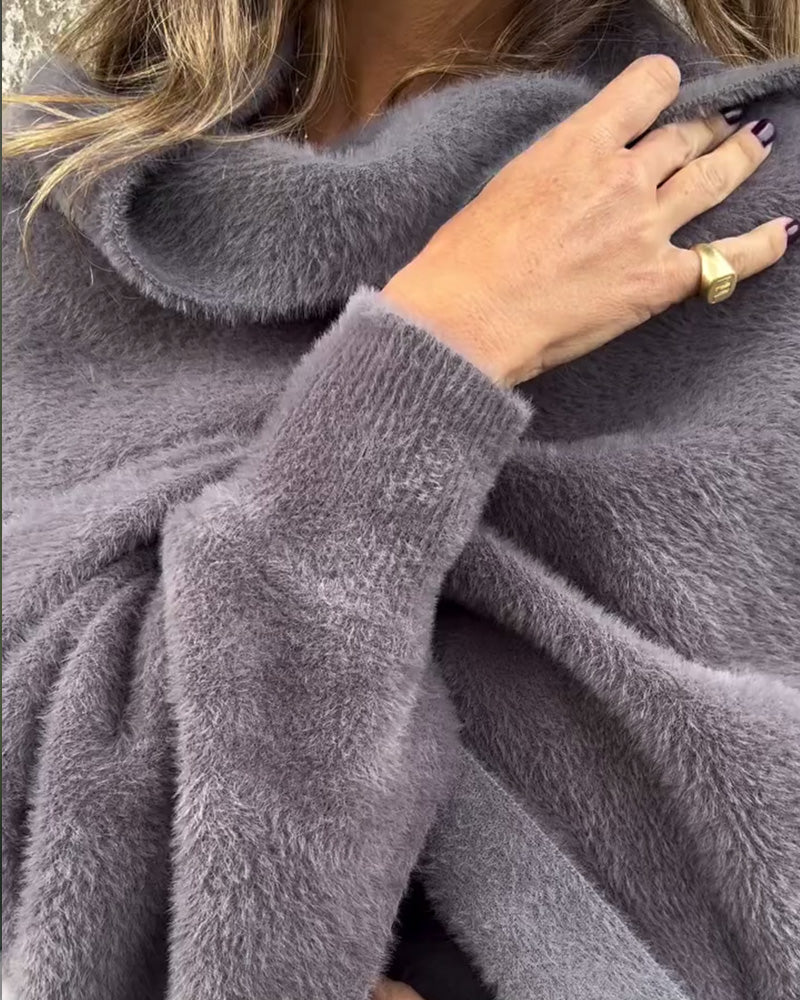 Cardigan décontracté à franges de couleur unie