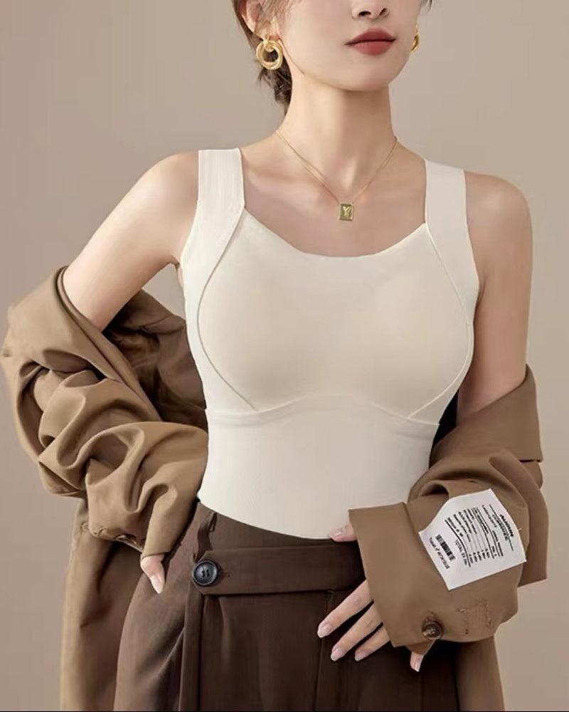 Gilet Thermique Femme avec Soutien-Gorge Intégré