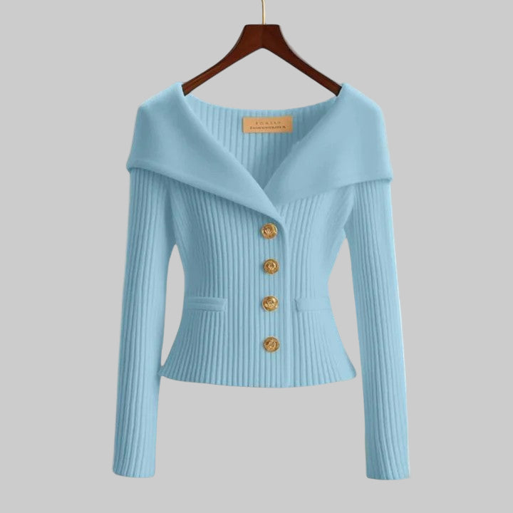 Margaux | Veste en Maille à la Ligne Élégante