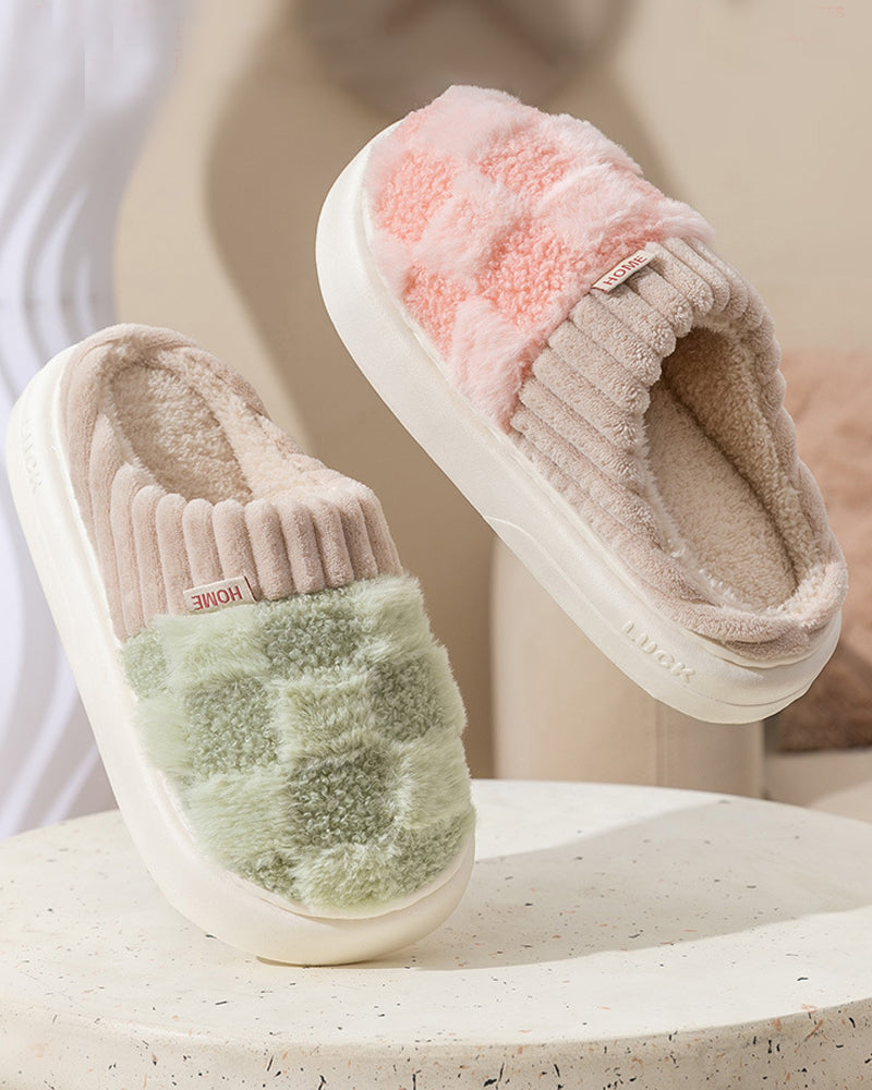 Chaussons chauds antidérapants pour l'intérieur de la maison