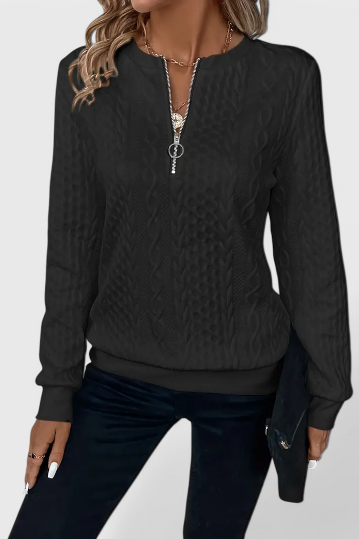 Manon | Pull Texturé à Zip