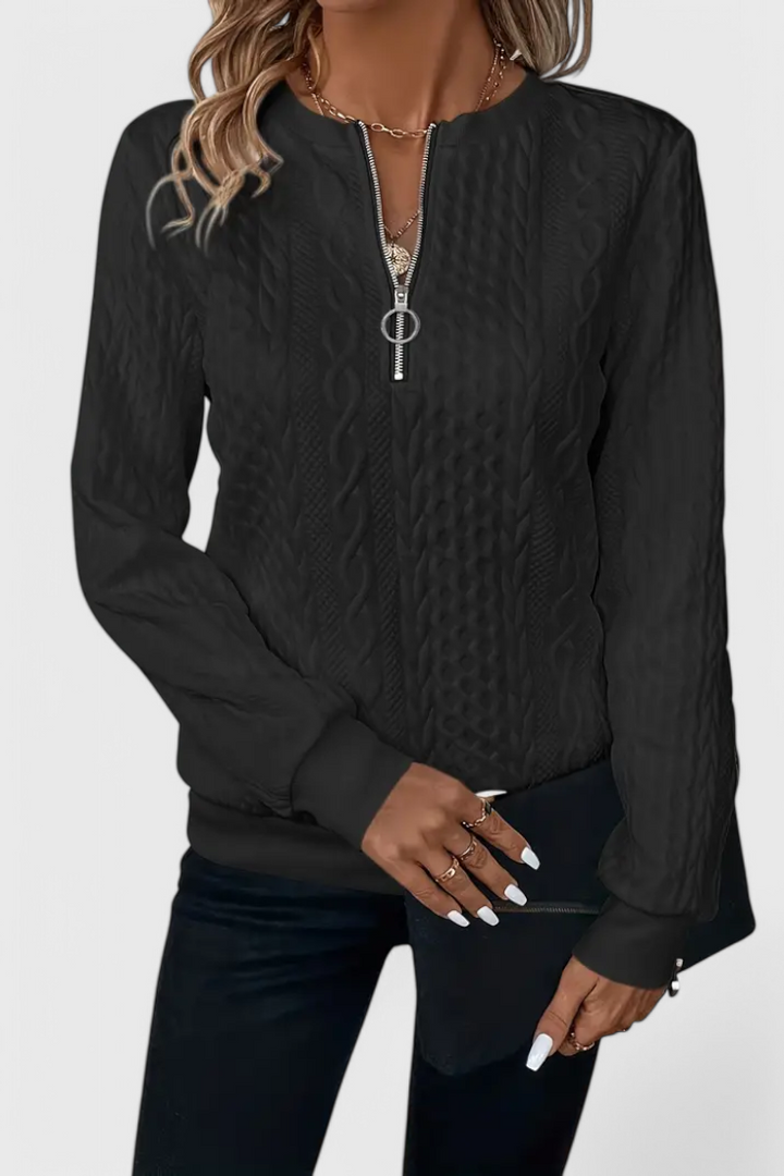 Manon | Pull Texturé à Zip