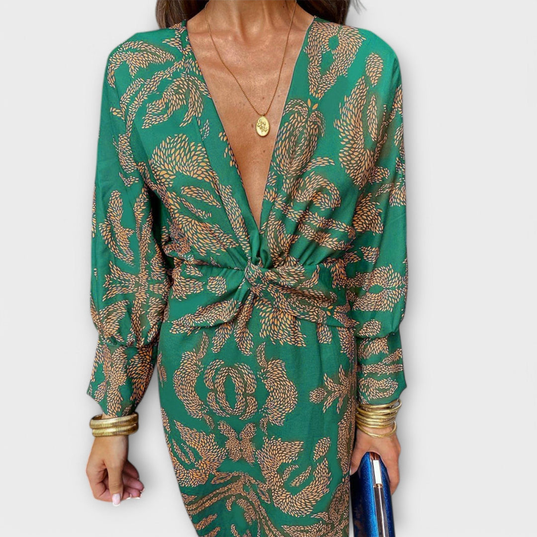 Inès | Robe Élégante aux Manches Longues