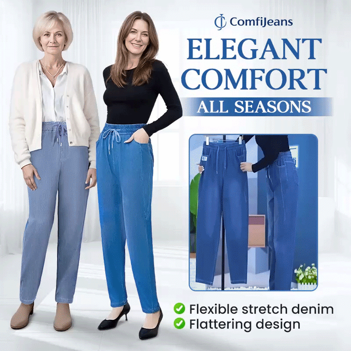 Haute Taille Ultra Élastique Mom Jeans
