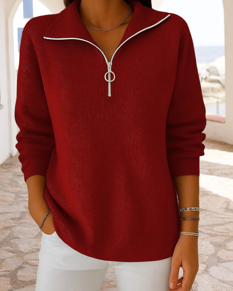 Pull Tendance À Demi-Zip