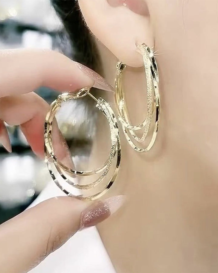 Boucles d'oreilles à plusieurs couches