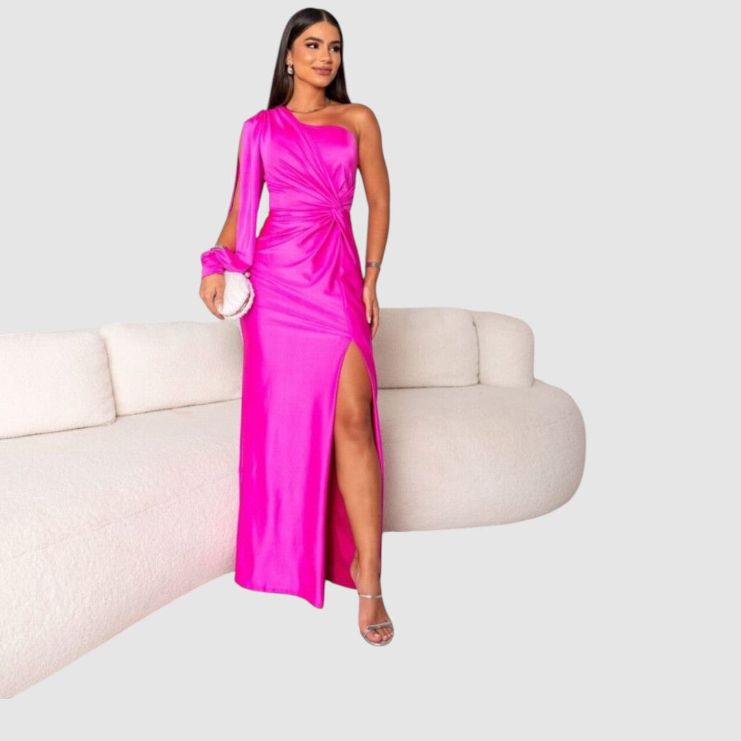 Élise | Élégante robe maxi asymétrique