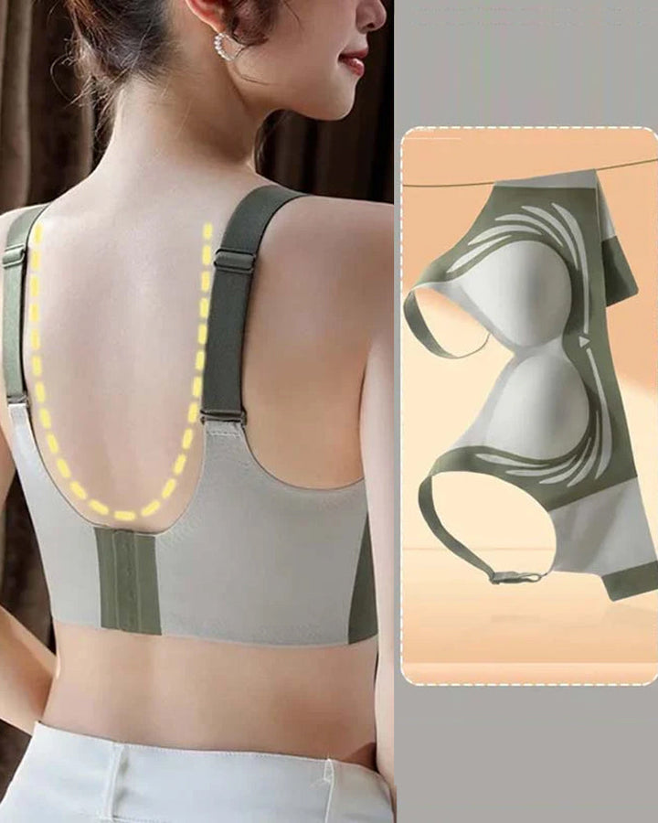 Soutien-gorge push-up sans armatures liftant anti-relâchement
