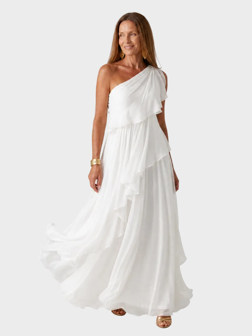 Léa | Robe Maxi aux Volants en Cascade