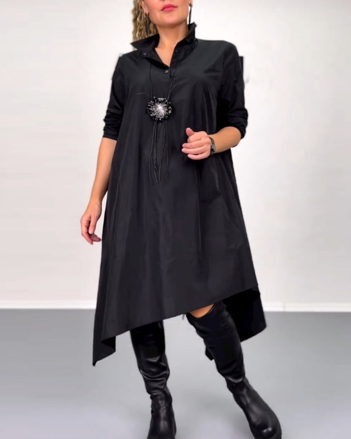 Robe décontractée irrégulière de couleur unie