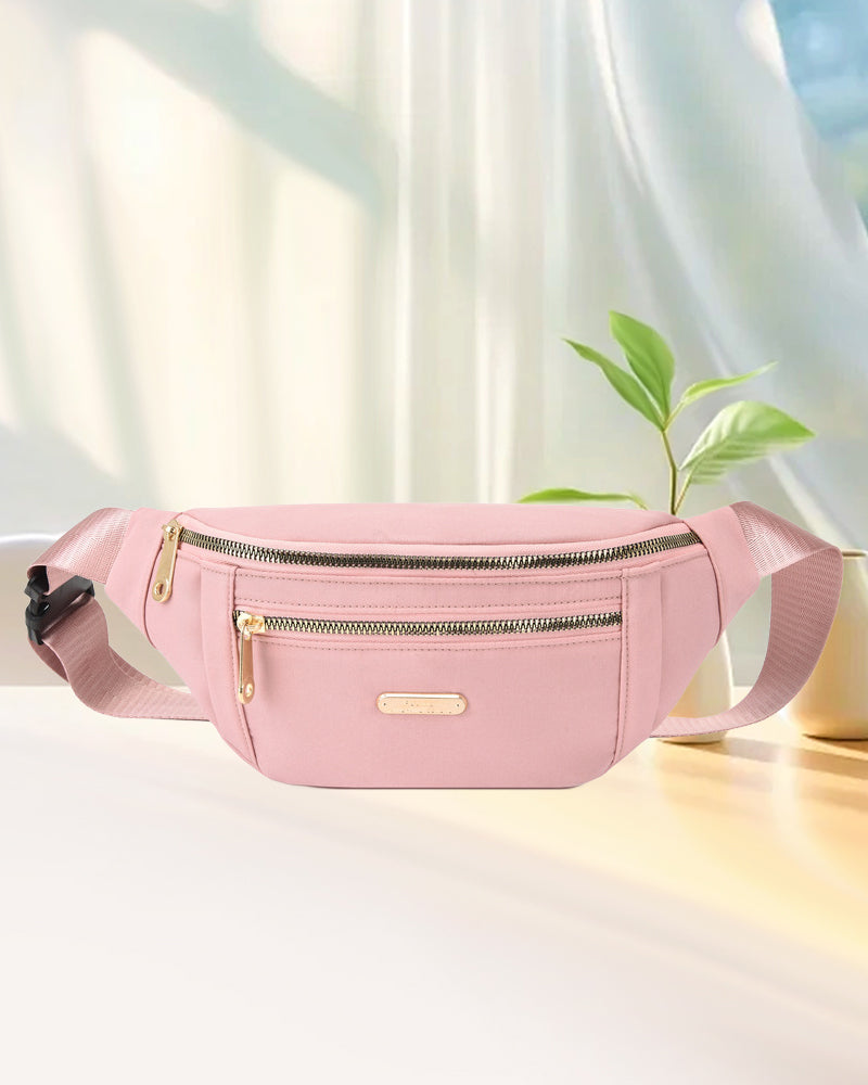 Sac à bandoulière simple de couleur unie sur le devant