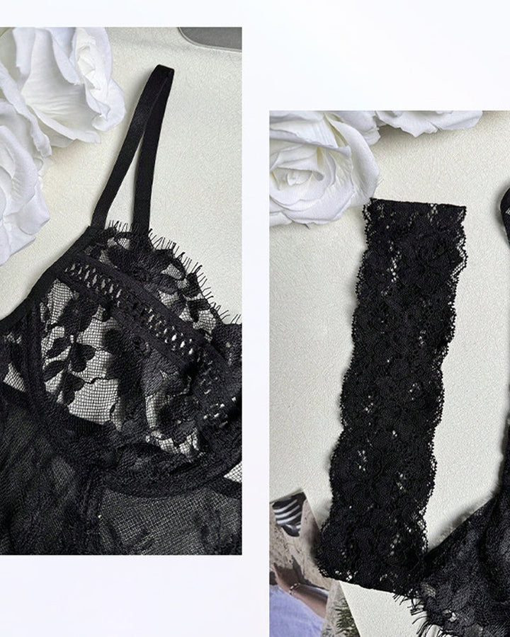 Lingerie Unie Transparente Une Pièce